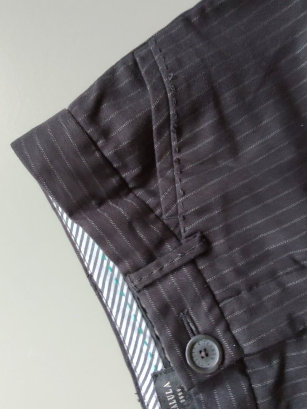 Talula women's dress trousers with stripes size 0 grey color stretch - Picture 10 of 14